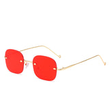 Retro Anti-Blu-ray Frameless Flat Mirror Net Red Sunglasses