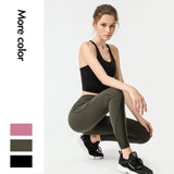 Pure color with chest pad gathered underwear professional yoga suit hip-lifting running feet fitness pants