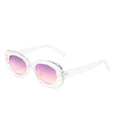 Fashion simple and colorful net celebrity oval sunglasses with sunglasses