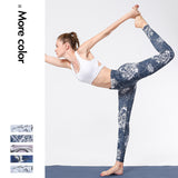 Nine-point small feet fitness pants women's digital printing hip-lifting sports pants yoga pants
