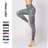 Sports yoga print pants fitness ladies leisure stretch yoga clothes