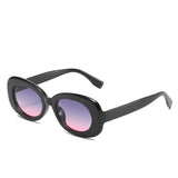Fashion simple and colorful net celebrity oval sunglasses with sunglasses