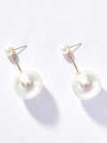 Temperament and personality wild simple faux pearl earrings