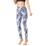 Yoga pants side pocket camouflage print leggings outdoor sports fitness pants