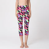 Quick-drying yoga printed pants sports outdoor bottoming cropped pants