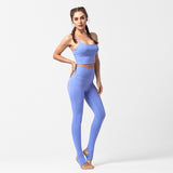 Women's tight-fitting sports yoga suit suits fitness quick-drying hip pants high-waist running trousers