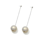 Artificial pearl tassel earrings long exaggerated atmosphere earrings fashion trend personalized ear jewelry