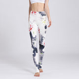 Yoga clothes ink print yoga fitness pants trousers