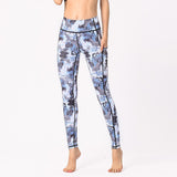 Yoga pants side pocket camouflage print leggings outdoor sports fitness pants