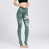Yoga clothes ink print yoga fitness pants trousers