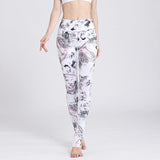 Fitness leggings printed quick-drying yoga slim cropped pants