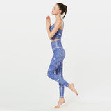 Printed Yoga Fitness Vest Breathable and Thinner Printed Yoga Pants Women's Sports Suit