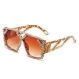 Personalized large-frame diamond party sunglasses