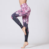 AngelHearts Nine Points Yoga Pants Quick-drying Breathable Printed Sports Pants Yoga Pants