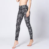 Fashion outdoor sports quick-drying pants ladies fitness printed yoga pants slim slim trousers