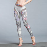 European and American outdoor sports pants dance yoga pants printed yoga pants