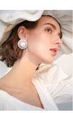 Round ball small and simple temperament earrings personality wild earrings pearl earrings