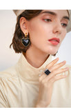 Love stud earrings trendy personality earrings simple and compact peach heart earrings