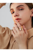 Open imitation pearl index finger ring hipster simple ring jewelry finger ring