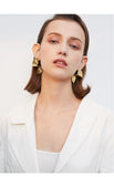 Trendy circular geometric pattern earrings personality temperament fashion all-match earrings earrings