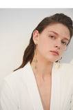 Asymmetrical earrings female disc baroque retro style simple earrings