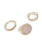 Three-piece open adjustable ring simple and versatile ring
