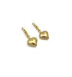 Simple metallic love earrings, long wild design, thin face, atmospheric earrings, women