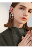 Single set retro design sense earrings clock earrings chain tassel earrings