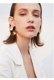 Trendy circular geometric pattern earrings personality temperament fashion all-match earrings earrings