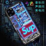 Suitable for iPhone14 luminous phone case new iPhone13 phone case 11pro incoming call flash glass xsmax tide