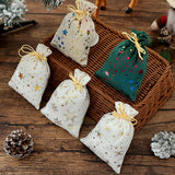 Velvet Hot Stamping Pentagram Moon Christmas Gift Bag Candy Drawstring Bag