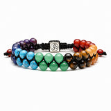 7 Chakra Energy Bracelet for Men & Women – Natural Stone Beaded Adjustable Spiritual Balance Jewelry