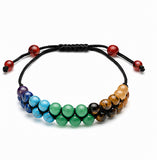 7 Chakra Energy Bracelet for Men & Women – Natural Stone Beaded Adjustable Spiritual Balance Jewelry