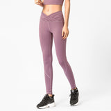 Pure color skinny sports yoga pants outdoor quick-drying high-waist hip-lifting fitness pants