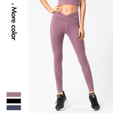 Pure color skinny sports yoga pants outdoor quick-drying high-waist hip-lifting fitness pants
