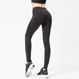 Pure color skinny sports yoga pants outdoor quick-drying high-waist hip-lifting fitness pants