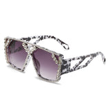 Personalized large-frame diamond party sunglasses