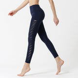 Sports hip-lifting yoga pants side hollow hip-lifting fitness running pants