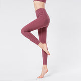 Fitness pants stretch abdomen tight sports pants wear peach autumn and winter nude buttocks yoga pants