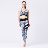 Printed Yoga Tracksuit Yoga Pants Yoga Vest Bra