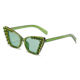 Cat Eye Personalized Diamond Chain Sunglasses