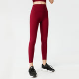 Nude yoga pants, high waist, thin hips, fitness pants, quick-drying sports, running yoga pants