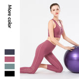 Single-sided sanding nude sports yoga cropped pants hip-lifting running fitness pants quick-drying stretch yoga pants