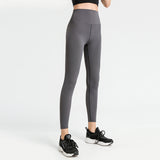 Nude yoga pants, high waist, thin hips, fitness pants, quick-drying sports, running yoga pants