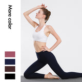 Nude side pockets running sports tights fitness pants high waist hips sports yoga pants