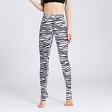 Fitness leggings printed quick-drying yoga slim cropped pants