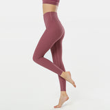 Nude yoga pants, high waist, thin hips, fitness pants, quick-drying sports, running yoga pants