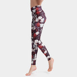 Digital printing women's yoga tights quick-drying stretch running sports fitness nine-point pants