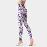 Digital printing women's yoga tights quick-drying stretch running sports fitness nine-point pants