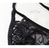 Hollow and no steel ring ultra-thin T pants lace bodysuit
